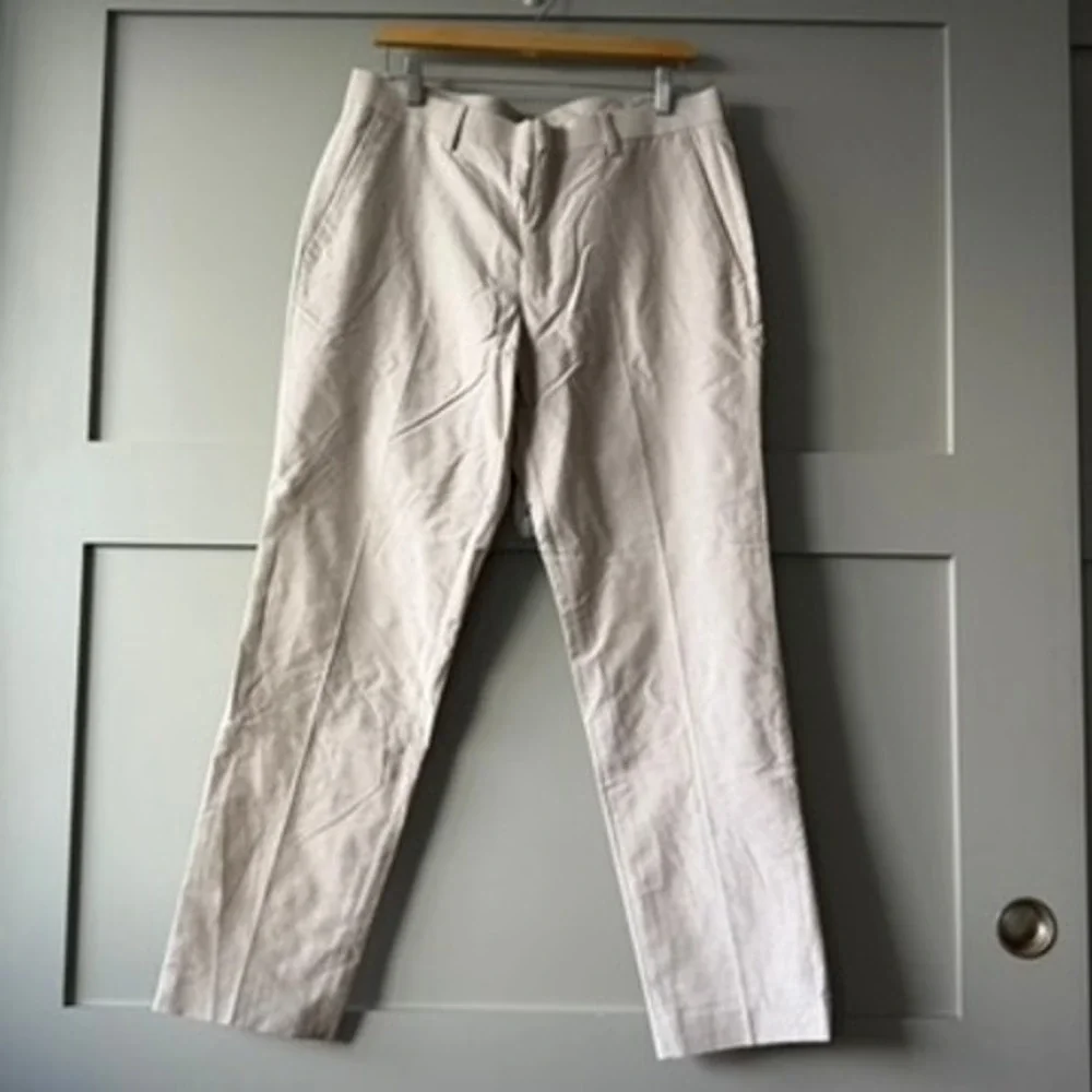 J.Crew Ludlow Dress Pants Mens 33x30 Beige Cotton Trousers NWT $198 Preppy